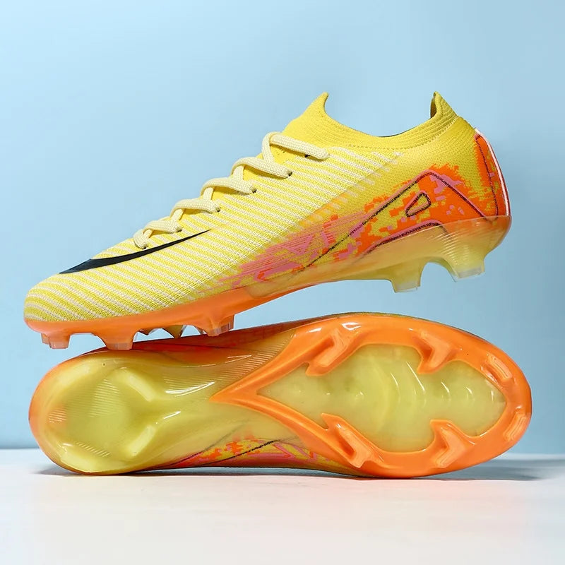 New Men Football Boots Adult Training Sport Soccer Shoes Cleats Boys Outdoor Long Spikes Non Slip Breathable Match Comfortable