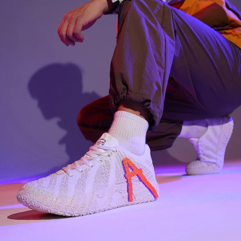 Sports and leisure shoes, men's shoes, marathon oversized air cushioned shoes, fly woven all season rubber, wear-resistant, anti