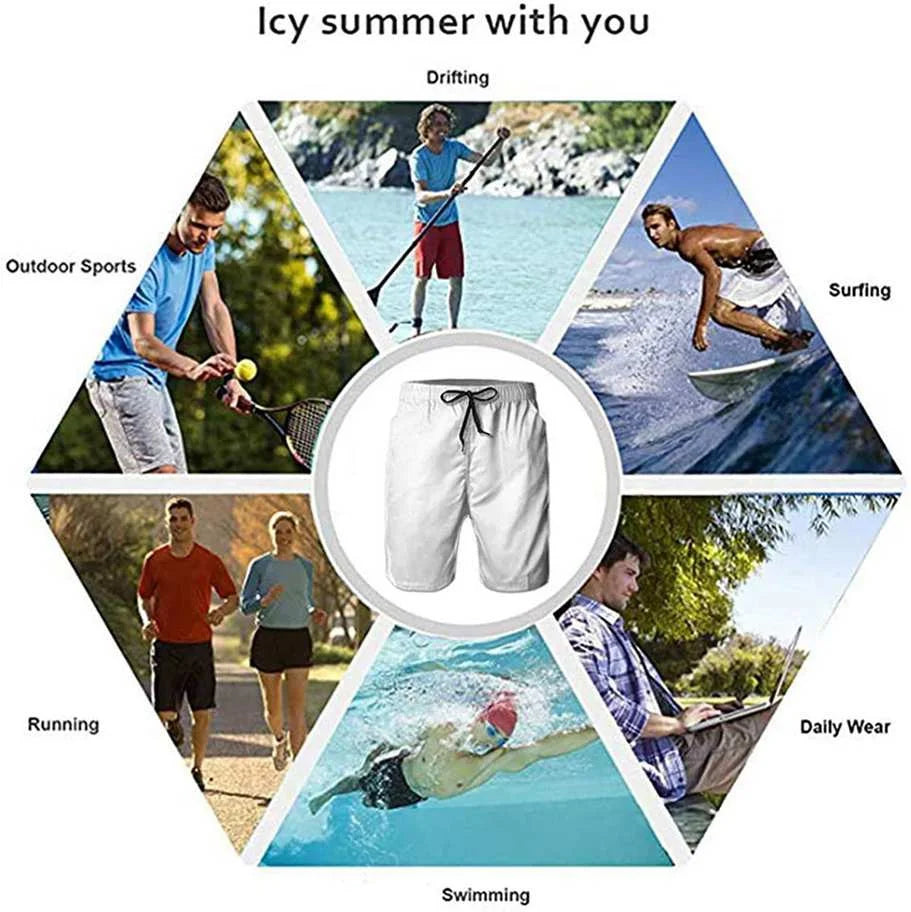 Men Summer Casual Beach Shorts Capybaras For Men Quick Dry Mens Drawstring Waist Surf Swimming Shorts