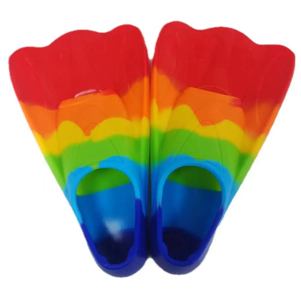 1 Pair Swim Fins Comfortable Non-slip Professional Auxiliary Training Silicone Short Swimming Training Flippers Water Sports
