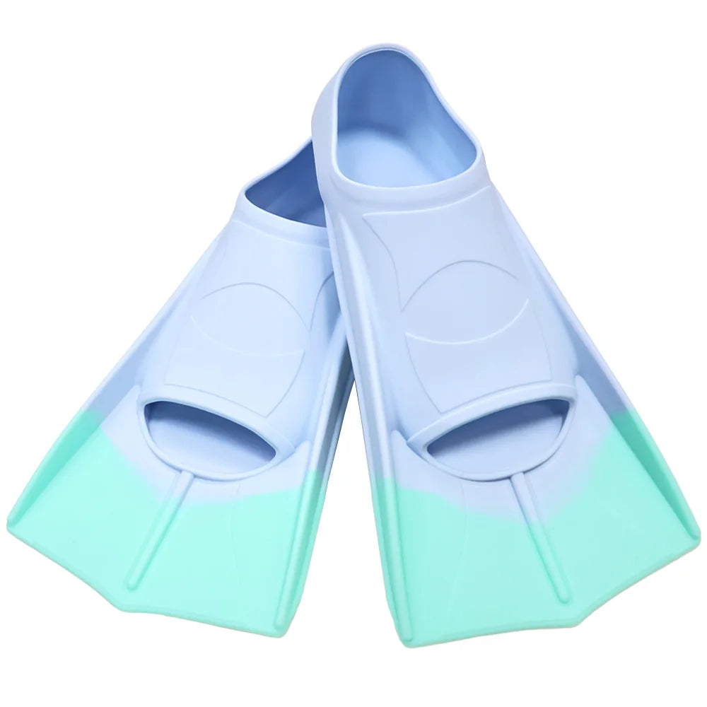 Silicone Swimming Flippers Snorkel Fins Short Frog Shoes Professional Training Breaststroke Scuba Diving Freesnorkel Men Women