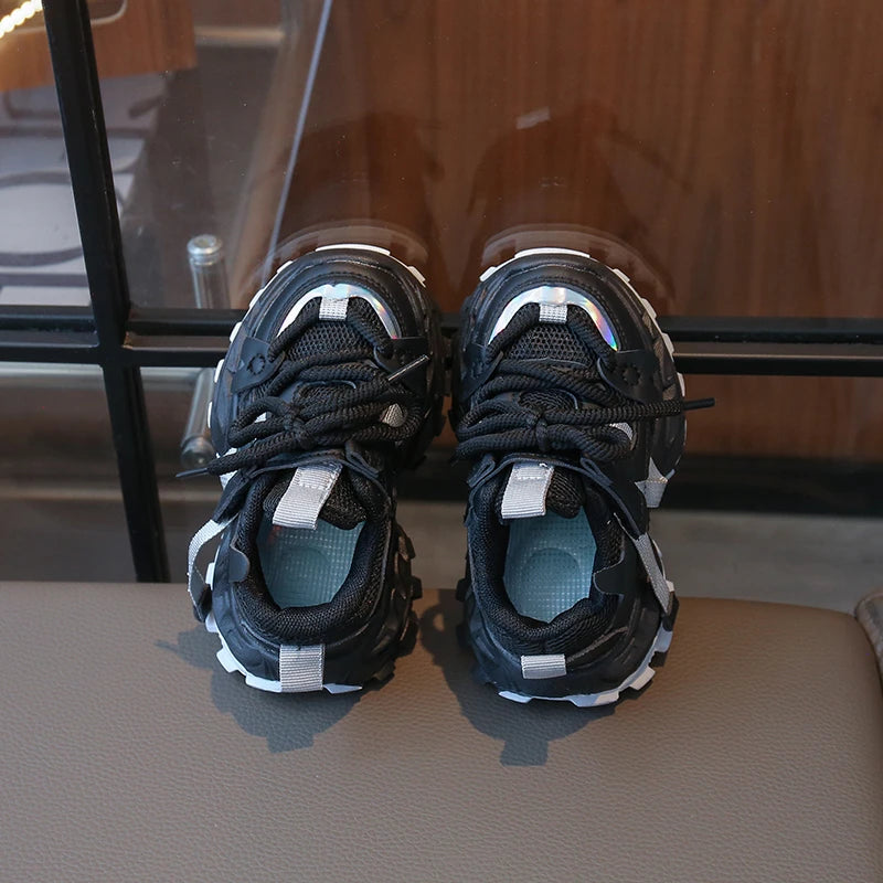 Children's Sports Shoes School New Girls Boys Causal Running Sneakers Non-slip Breathable Kids Fashion Basketball Shoes Platform