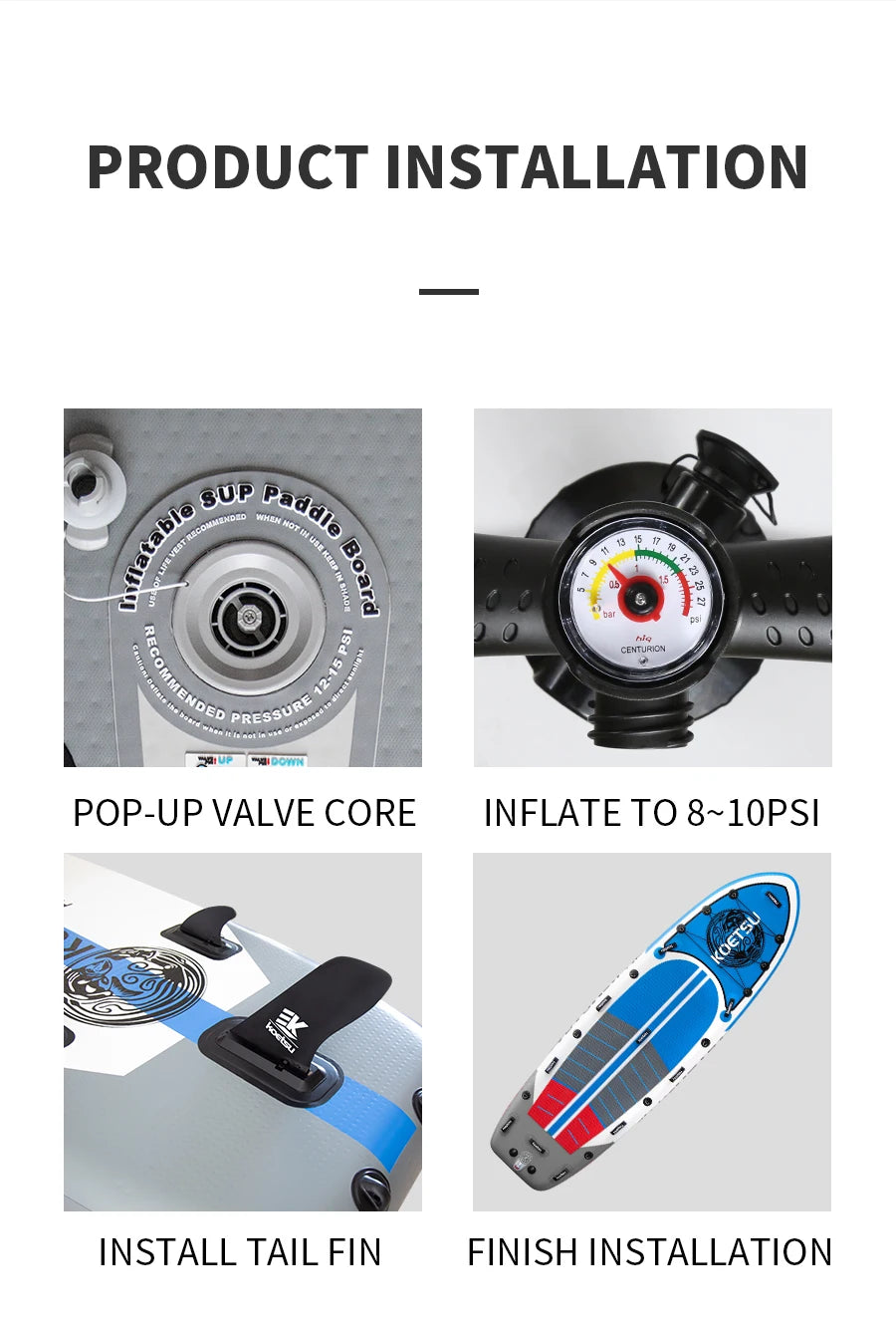 KOETSU Sup Paddle Board Kayak Backpack Inflatable Boat sapboardS Wideboard Body Surfboard Stand Up Paddle Sup Swimming Board