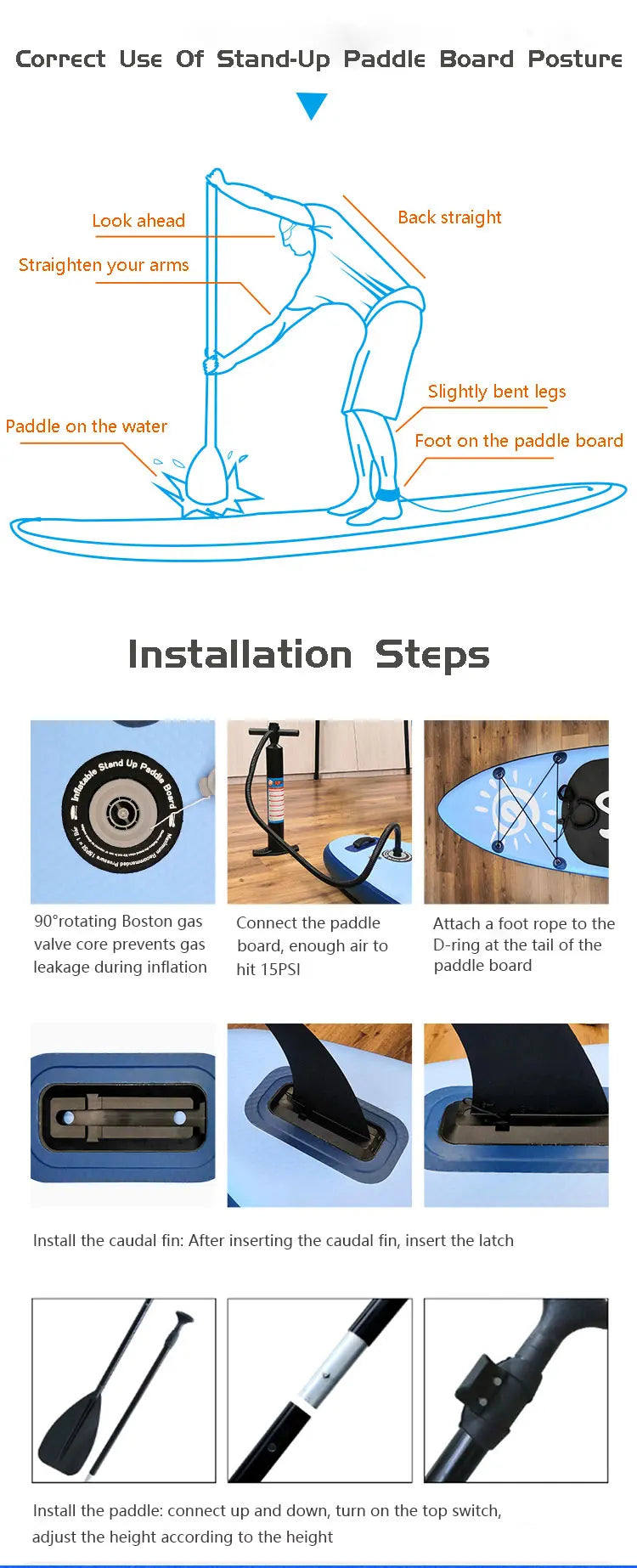 Custom Your Own Surfing Board 11'x32''x6'' SUP Inflatable Stand up Paddle Boards