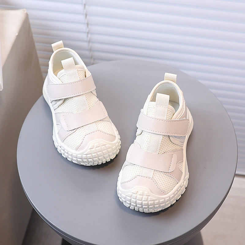 Kids Casual Shoes Soild Color Versatile Boys Girls Tennis Shoes Breathable 2025 Autumn New Children Running Shoes Soft Comfort