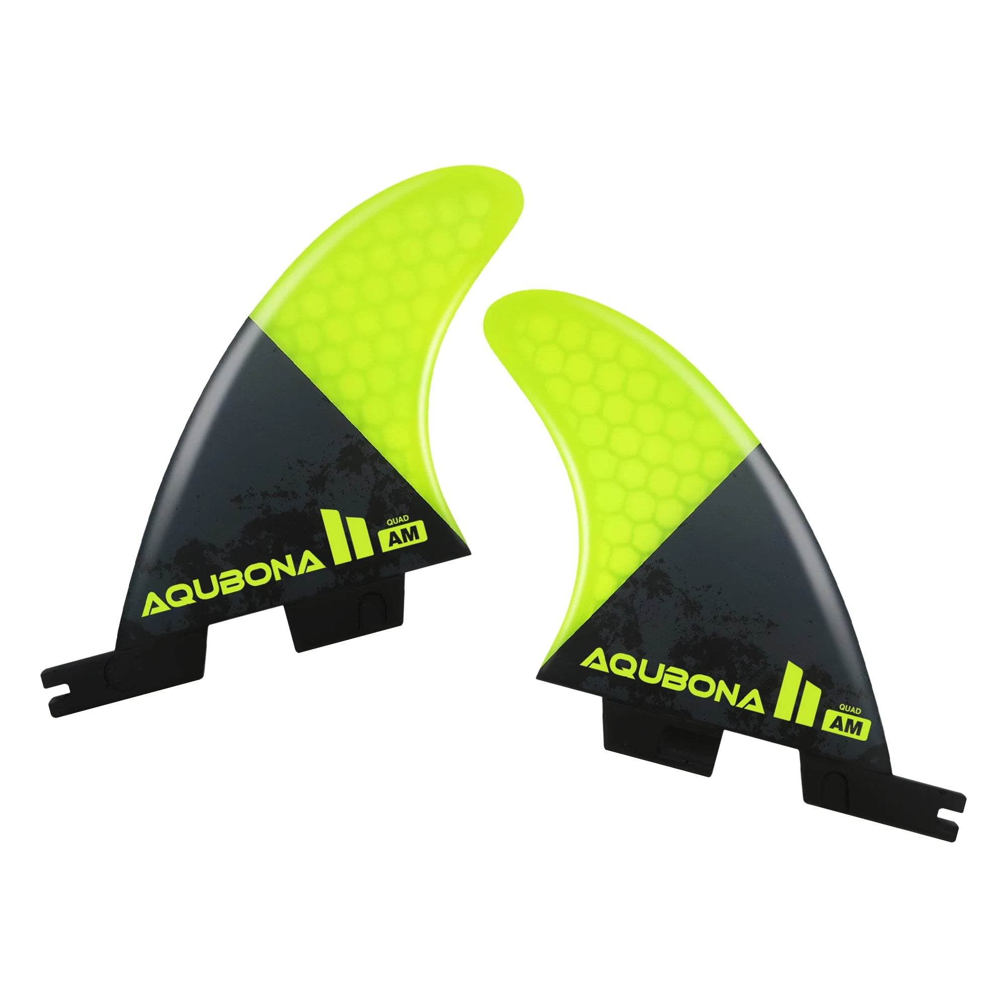 AQUBONA Fiberglass Honeycomb Surfboard Fin Thruster Surf Fin or Quad Set Single Tab or Dual Tab S/M/L Size With Key and Screws