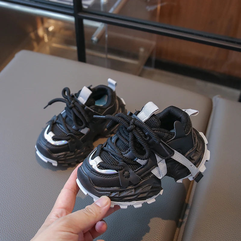 Children's Sports Shoes School New Girls Boys Causal Running Sneakers Non-slip Breathable Kids Fashion Basketball Shoes Platform