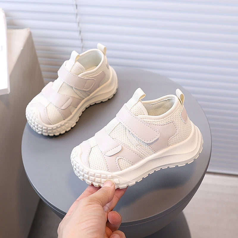 Kids Casual Shoes Soild Color Versatile Boys Girls Tennis Shoes Breathable 2025 Autumn New Children Running Shoes Soft Comfort