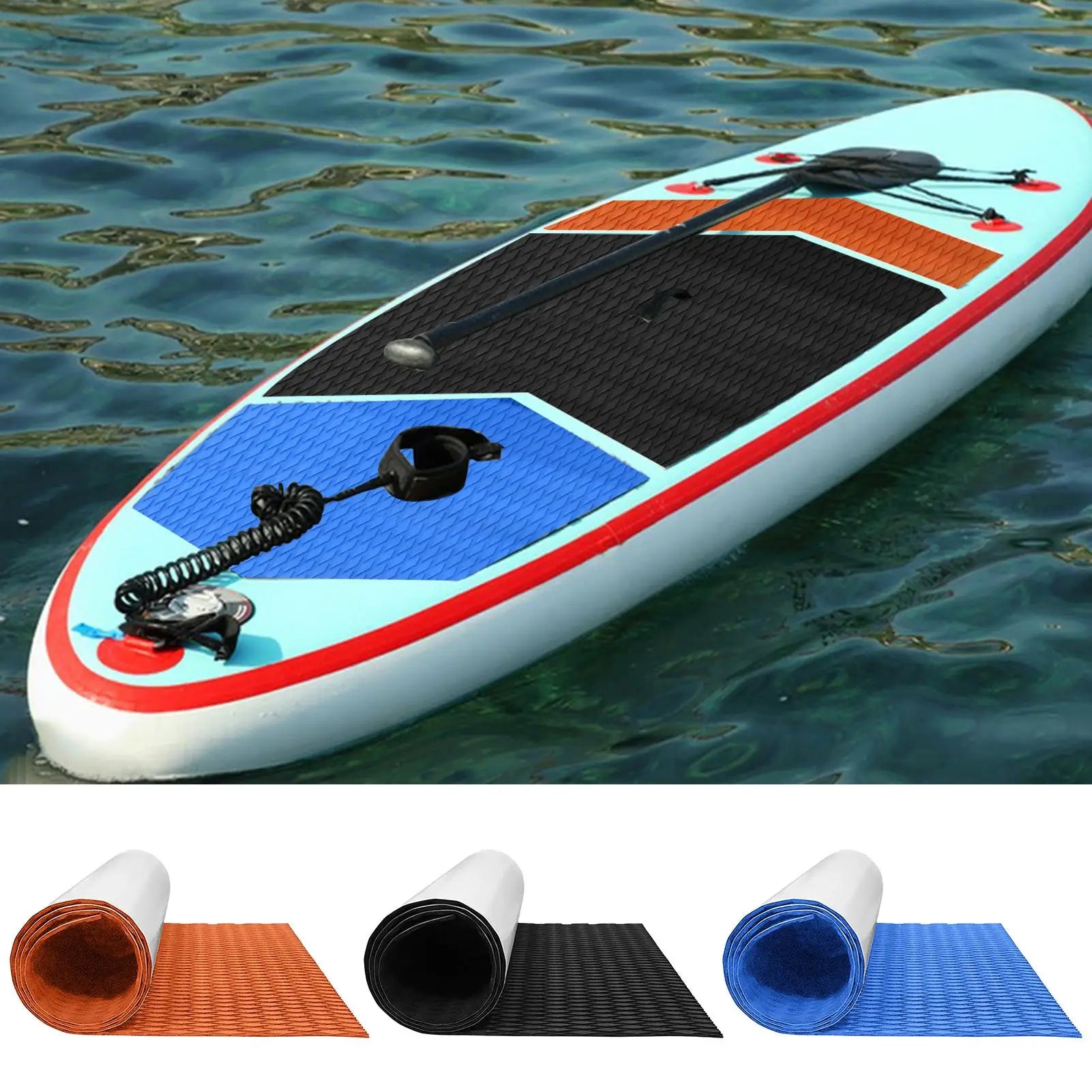 120x30cm EVA Traction Foam Surfboard Jet Skis Pads Paddleboard Boat Deck Sheet Anti Skid Watercraft Water Sport Flooring