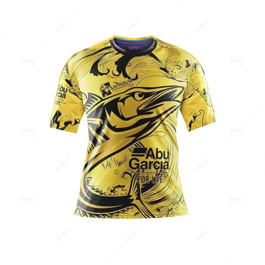 2026 Fishing Suit Summer Surf Long-sleeved Quick-drying Fish Head Casual Shirt Outdoor Running Mountain Bike Jersey