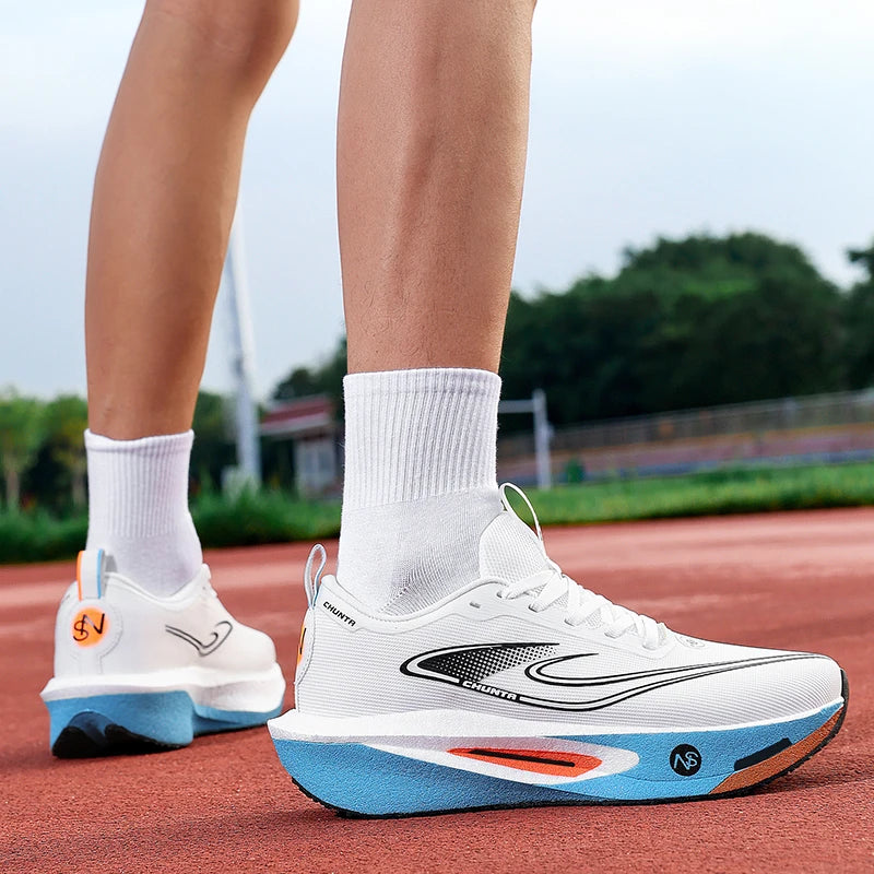  Running Shoes Men Carbon Plate Speciality Marathon Sports Breathable Lightweight Women's Comfortable Chunta Leisure Sneakers