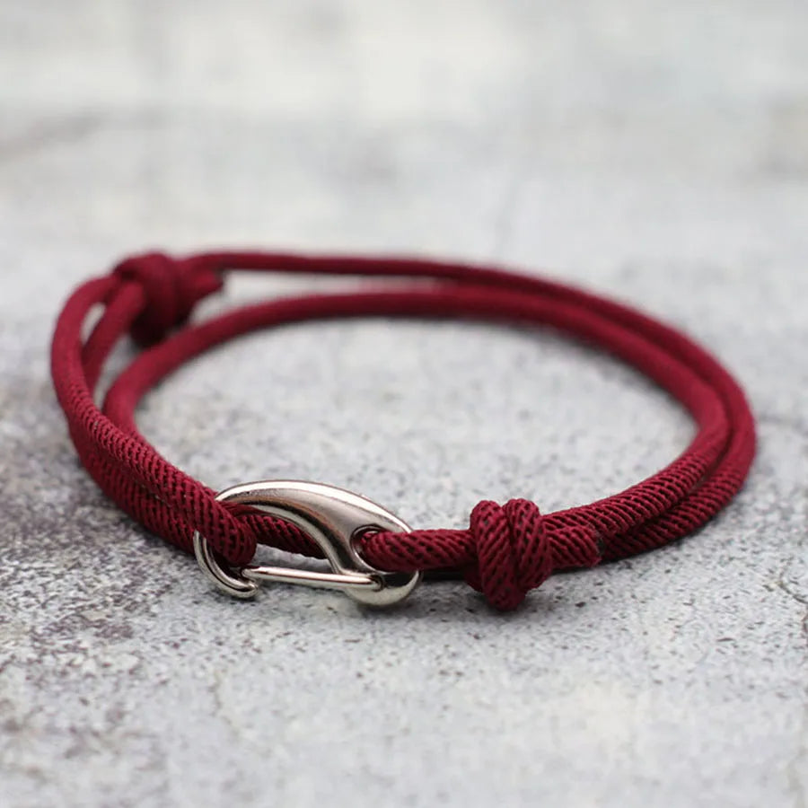 New Simple Style Double Layered Marine String Bracelet For Men Women Sliding Adjustable 3mm Thin Rope Nautical Braclet Pulseria