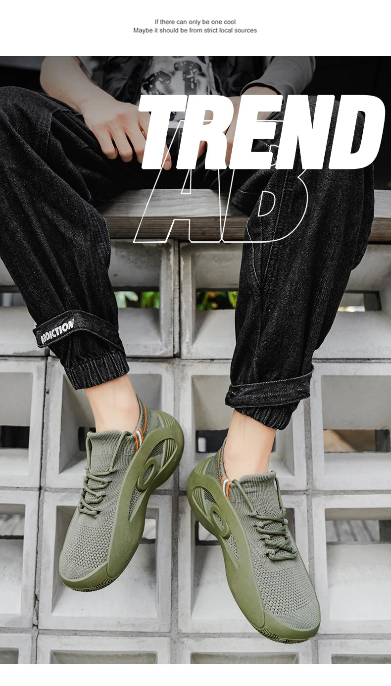 2025 New Men's Basketball Shoes Are Wear-resistant, Anti-slip, Casual Sports Shoes, Lightweight and Breathable Mesh Shoes