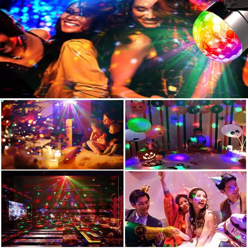 DJ Colorful Strobe Light  Activated Stage with Remote Control Disco Ball Lamps for Home Room Parties Kids Birthday Wedding Bar