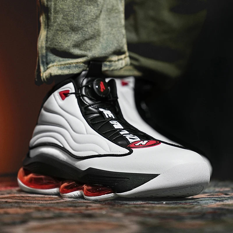 Men's Athletic Basketball Sneakers Breathable Cushioning Non-Slip Wearable Gym Training Running Shoes for Men And Women