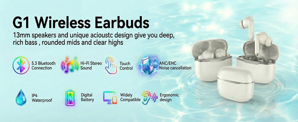 Active Noise Cancelling Wireless Headphones with Immersive Sound Ultra-Low Latency Effortless Wireless Charging for Gym running