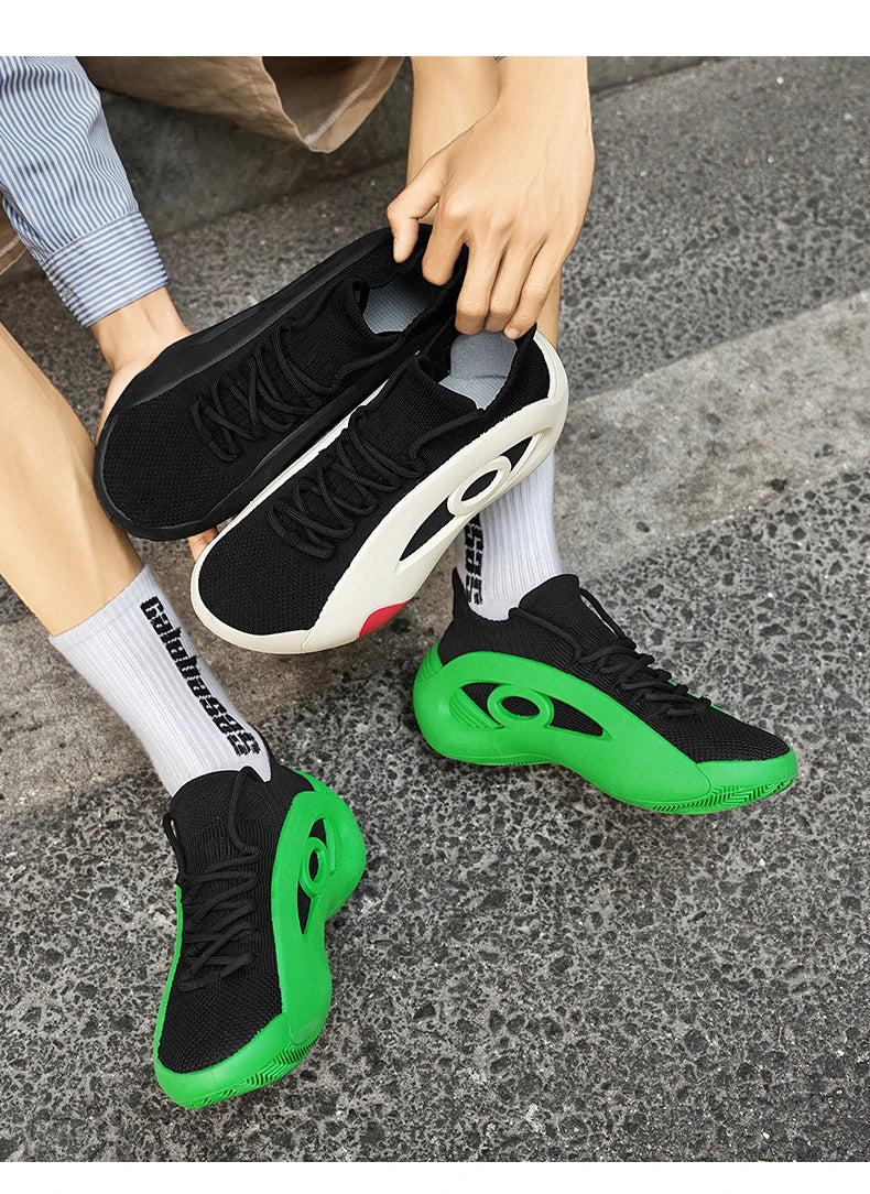 2025 New Men's Basketball Shoes Are Wear-resistant, Anti-slip, Casual Sports Shoes, Lightweight and Breathable Mesh Shoes