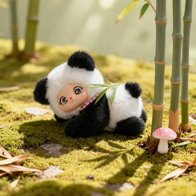 Cute Random Pattern Plush Toy Animal Rabbit Stripe Cat Vinyl-Plush Toys Giant Panda Lying Posture Animal Birthday Xmas Gifts