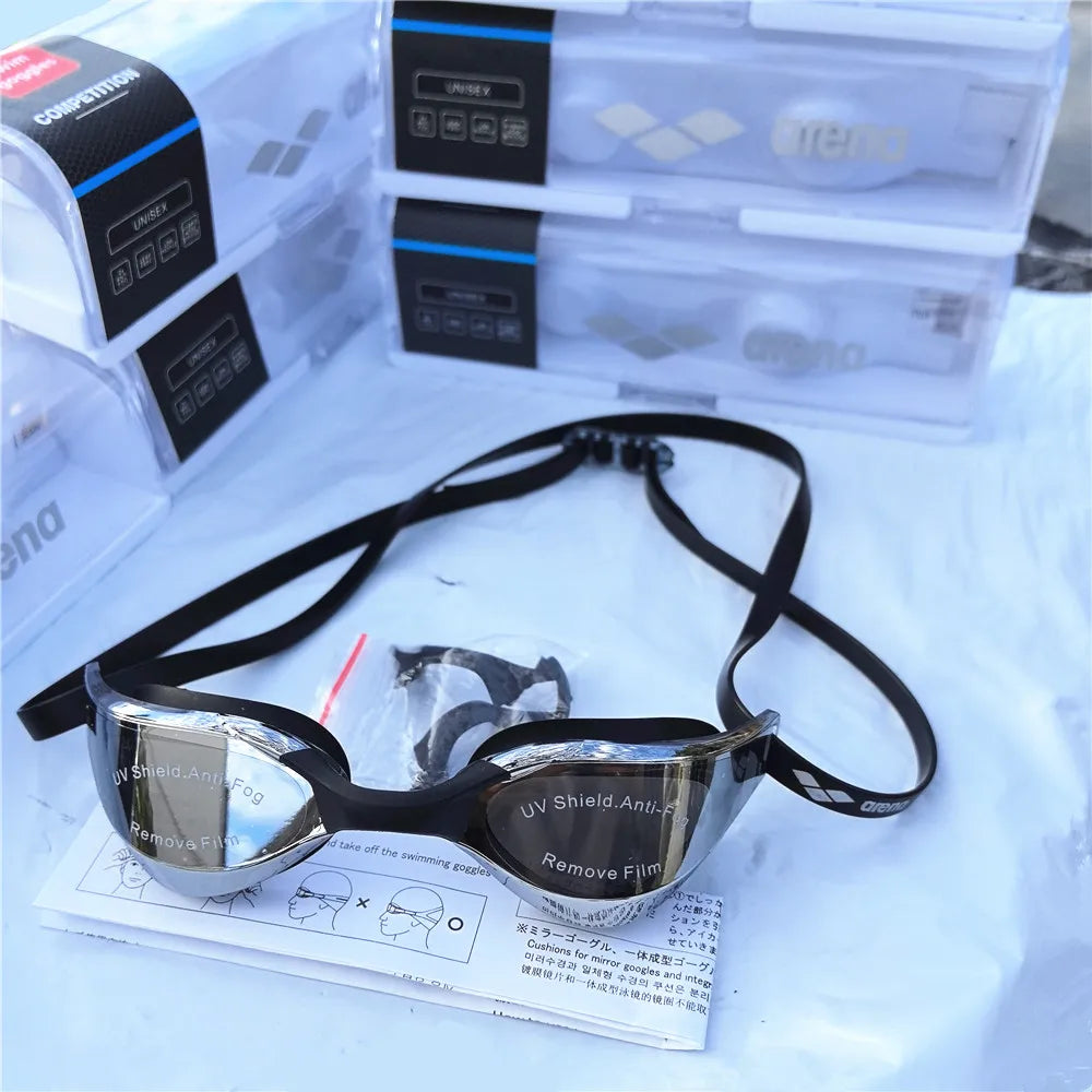 ARENA professional racing goggles high-definition waterproof and anti fog UV400 competition training swimming goggles