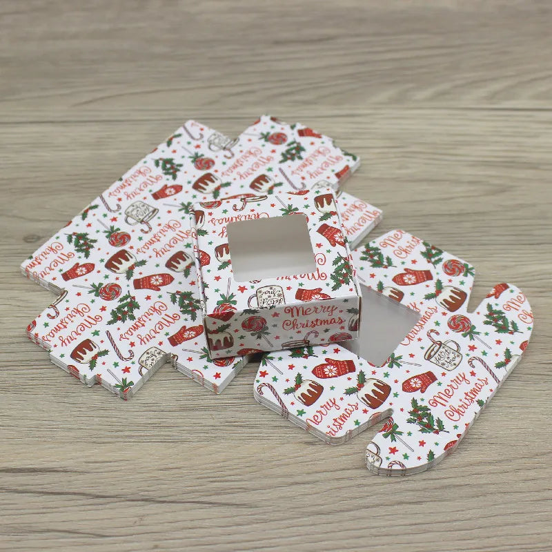 Cajitas de Regalo Kraft con Ventana - 10 Piezas 5.5x5.5x2.5cm