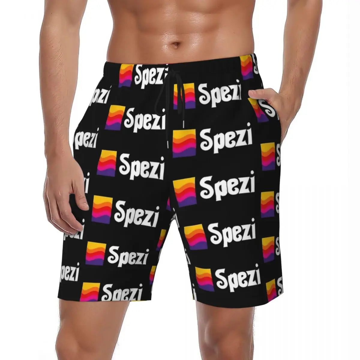 Male Board Shorts Paulaner Spezi Casual Beach Trunks Germany Soda Drink Sports Fitness High Quality Plus Size Beach Short Pants