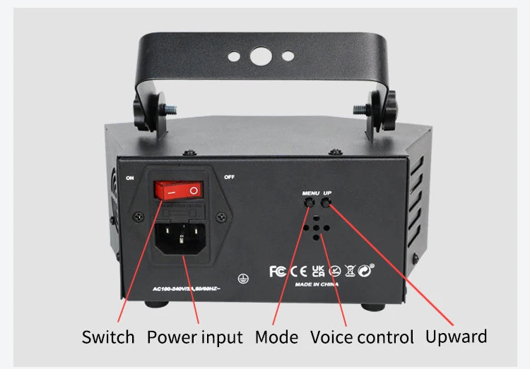 DJ Disco Laser Projection Strobe Light RGB LED Party Lights with DMX Voice Remote Control Bar Holiday Live Show Decor Lighting