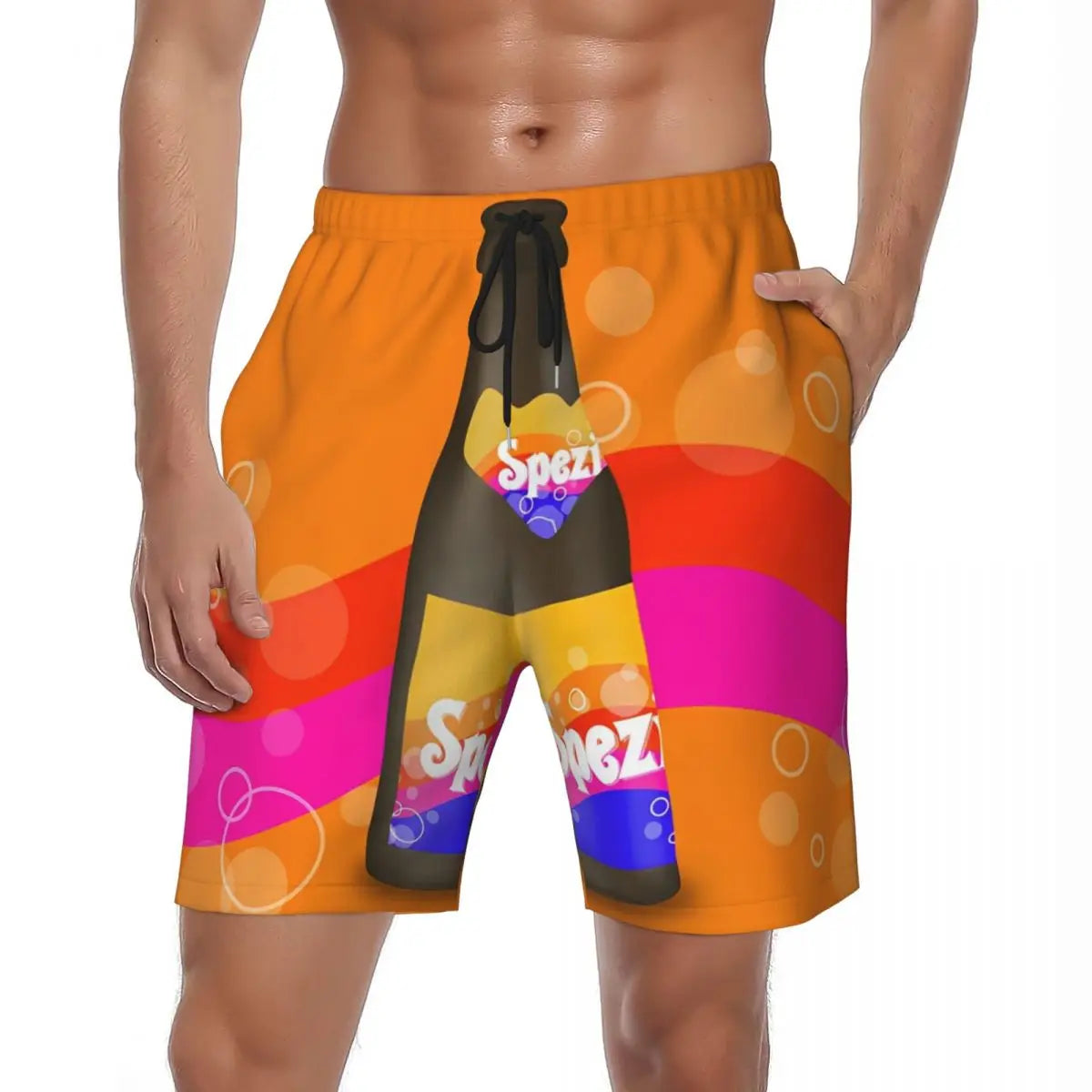 Male Board Shorts Paulaner Spezi Casual Beach Trunks Germany Soda Drink Sports Fitness High Quality Plus Size Beach Short Pants