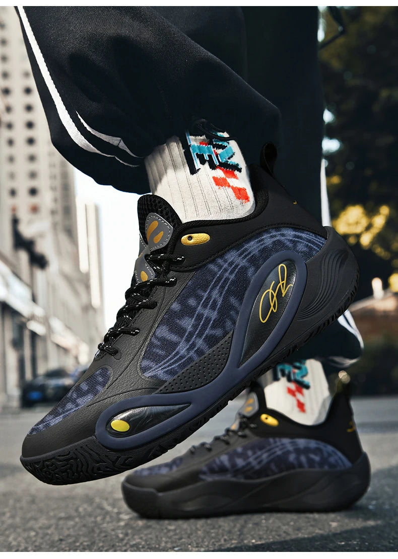 Men's Basketball Shoes Breathable Cushioning Non-Slip Wearable Runing Shoes Gym Training Athletic Basketball Sneakers for Women