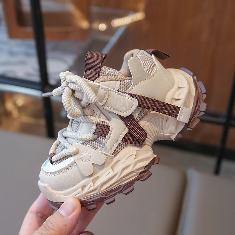 Children's Sports Shoes School New Girls Boys Causal Running Sneakers Non-slip Breathable Kids Fashion Basketball Shoes Platform