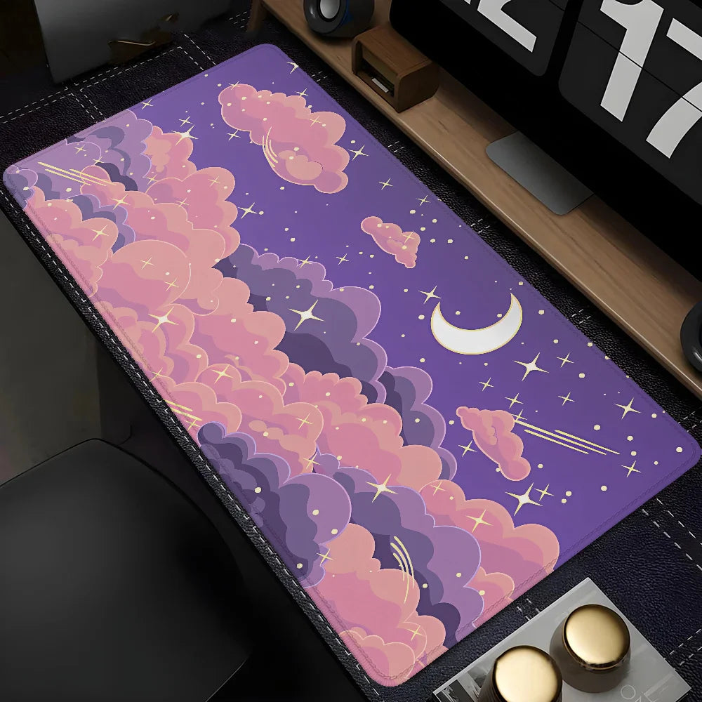 Skyscape Setup Gaming Accessories Large Mouse Pad Gamer Mousepad Anime Support Laptop Desktops Office Accessory Desk Mat Cabinet