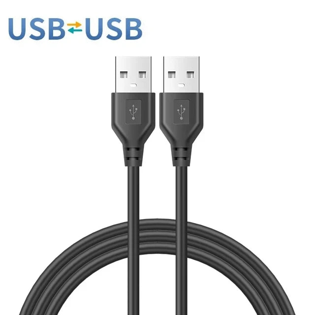 USB A Male To USB Male Dual USB2.0 Extension Cable For Radiator Hard Disk Webcom Camera USB Date Transmission Extender Cord