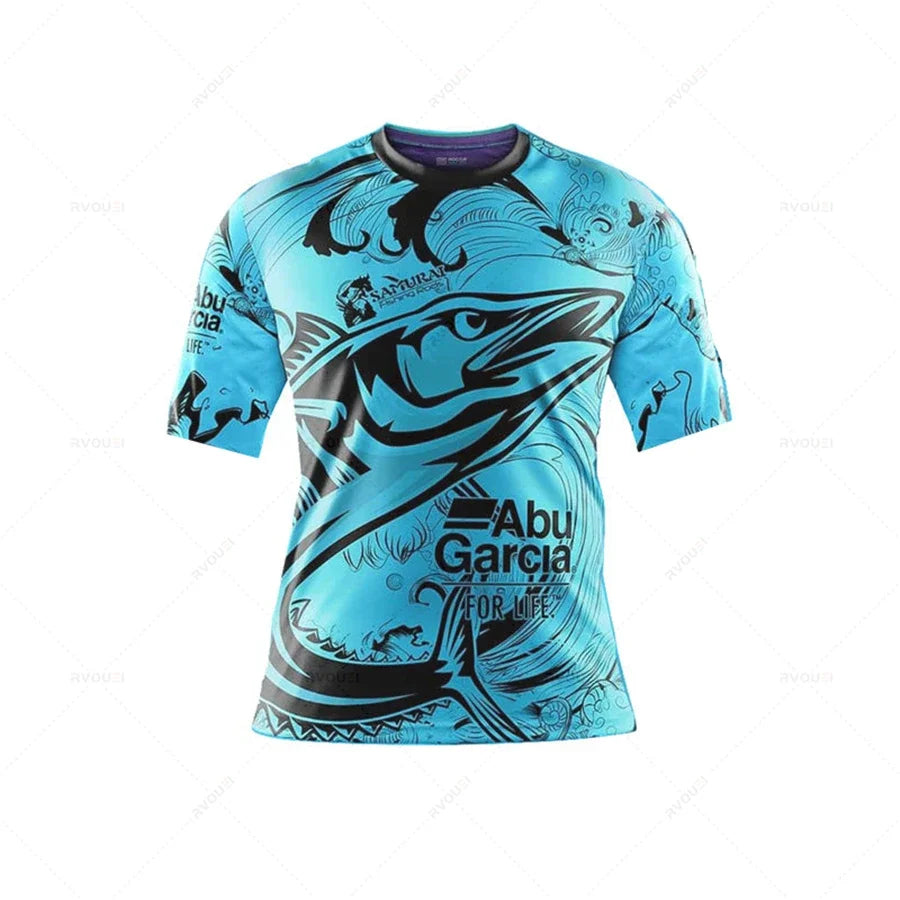2026 Fishing Suit Summer Surf Long-sleeved Quick-drying Fish Head Casual Shirt Outdoor Running Mountain Bike Jersey