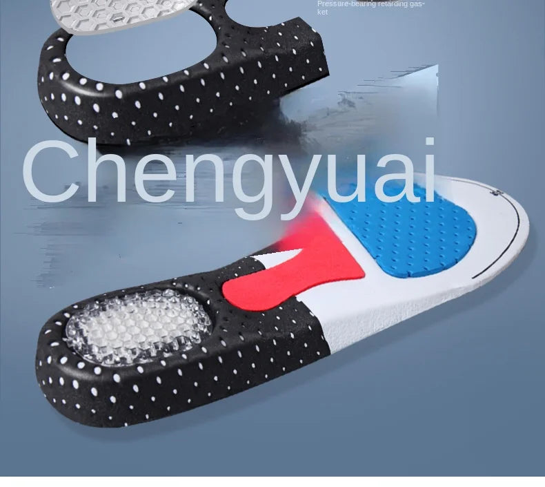 Men's and Women's Sports Shoes, Basketball Insoles, Sweat Absorbing, Breathable, Comfortable and Shock-absorbing Silicone Pads