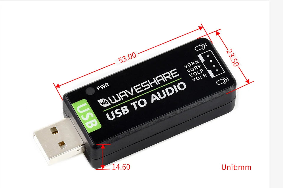 USB Audio Module Driver Free USB-A stereo codec Onboard microphone and speaker interface For Raspberry PI/Jetson Nano/PC