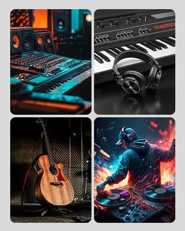 Studio Headphones DJ Headphones Professional 40kHz Hi-Res Stereo 3.5mm/6.35mm Audio Jack Wired Recording Headphone Audio Monitor