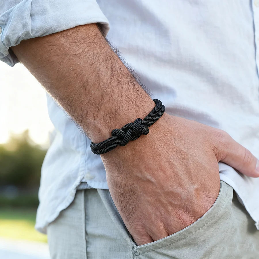 New Unique Handmade Men Bracelet 6 Colors Available A Grade 4mm String Wish Fabric Wrap Braslet Bangle Lucky Red Thread Braclet