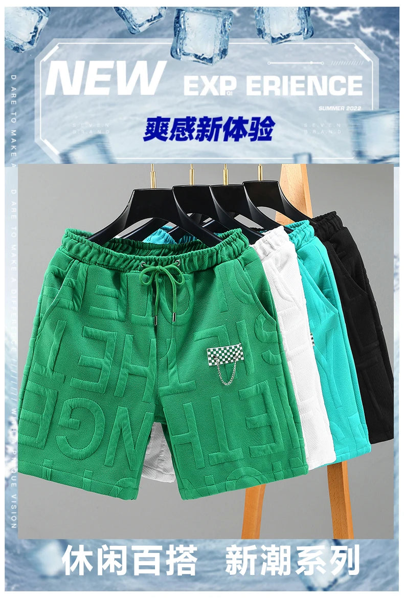 New Fashion knitted Shorts Men Comfortable Elastic Waist Clothing Male Breathable Short Trousers plus size