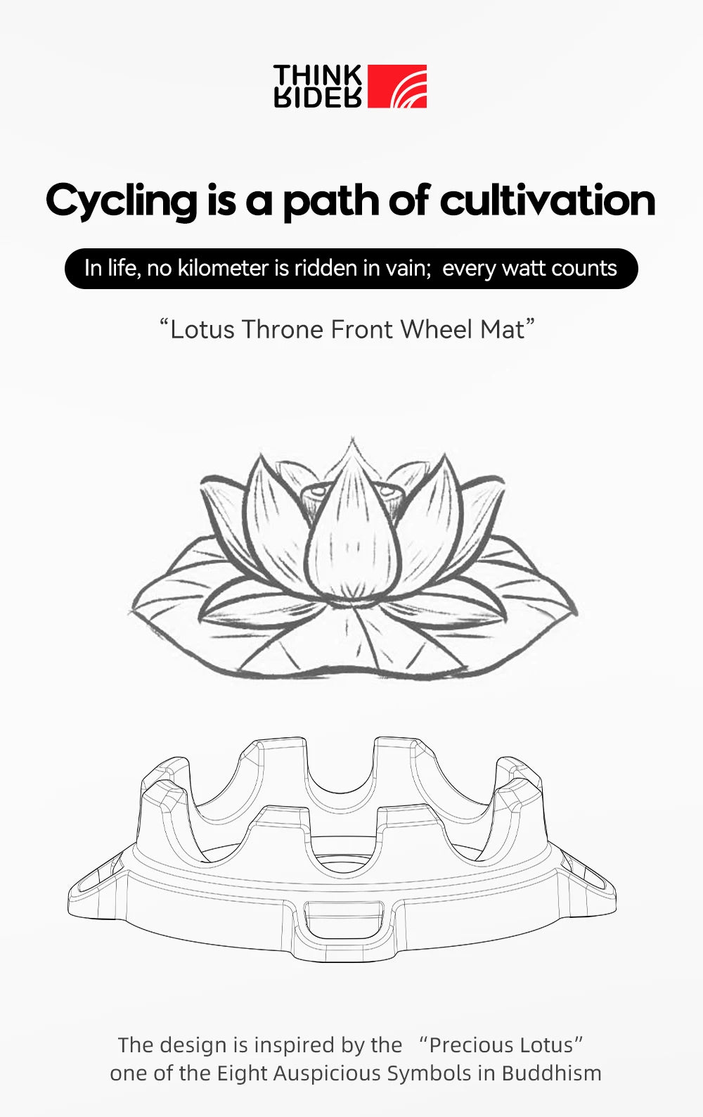 ThinkRider Bike Trainer Front Wheel Block, Suitable for 700C, 26/27.5/29 inch  Tire，Indoor Bike Trainer Stand Front Wheel Holder