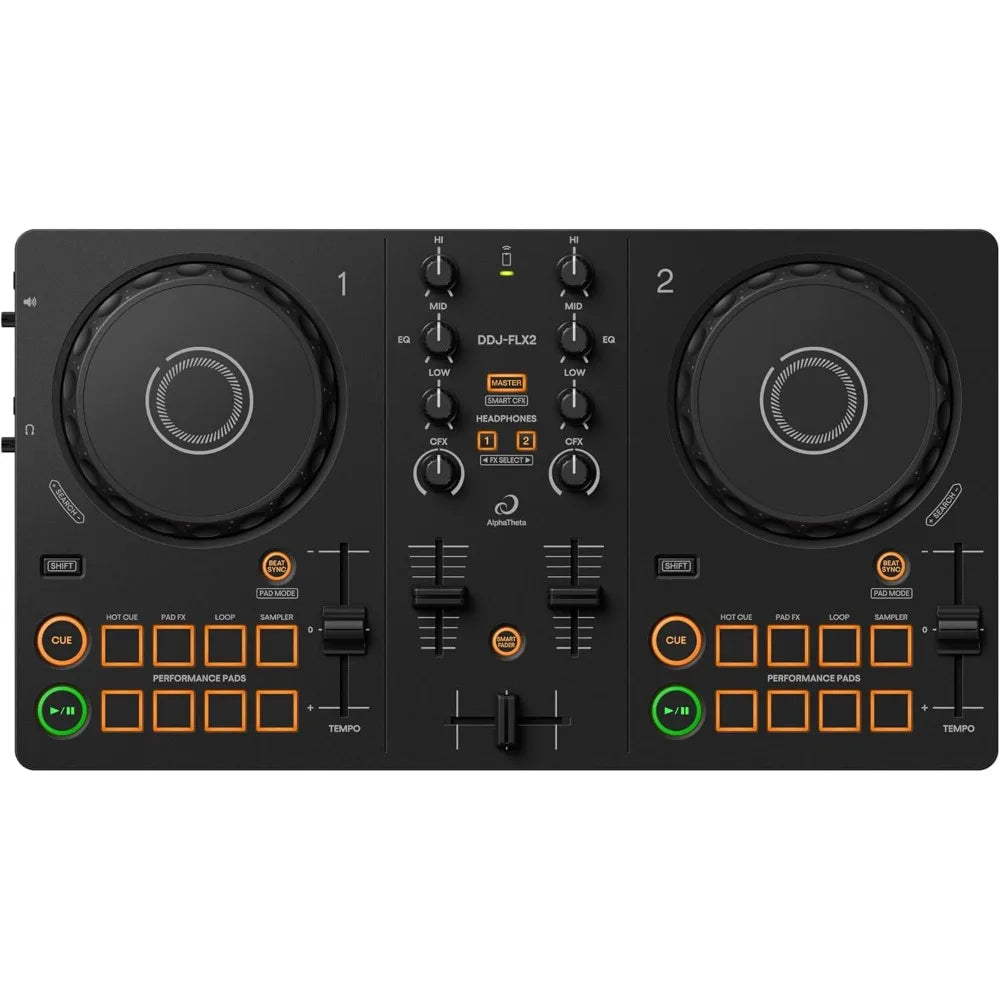Pioneer DDJ-FLX2 Compact 2-Channel DJ Controller - Portable for Serato and Rekordbox