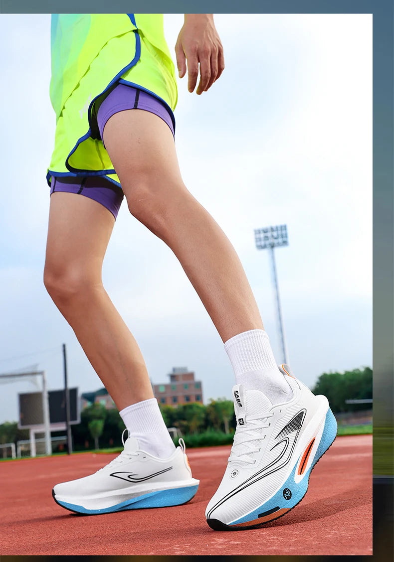  Running Shoes Men Carbon Plate Speciality Marathon Sports Breathable Lightweight Women's Comfortable Chunta Leisure Sneakers