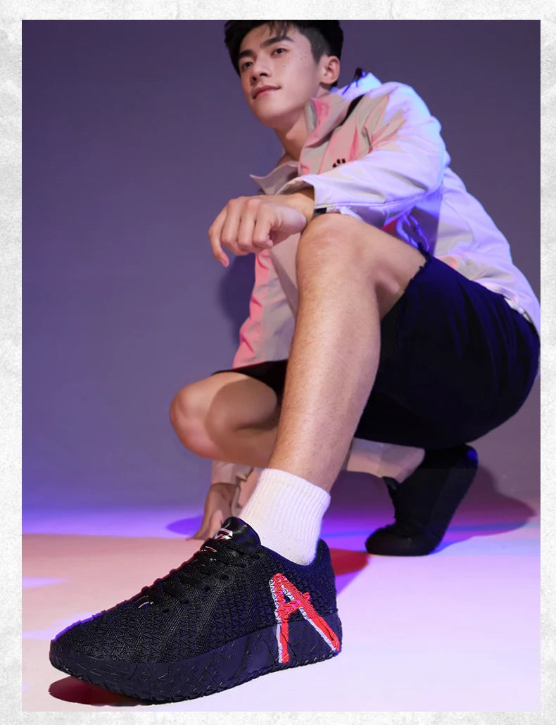 Sports and leisure shoes, men's shoes, marathon oversized air cushioned shoes, fly woven all season rubber, wear-resistant, anti