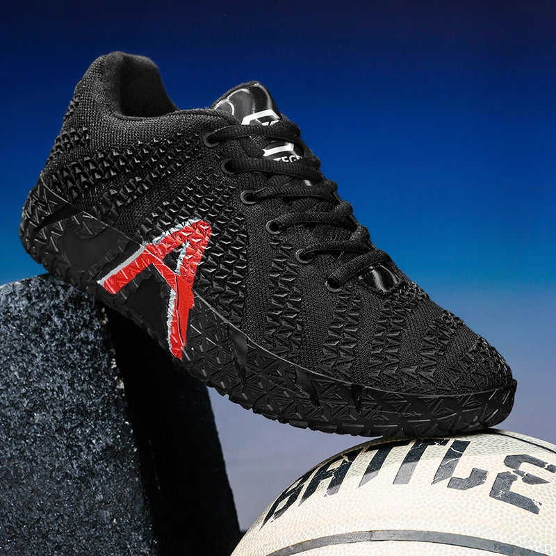 Sports and leisure shoes, men's shoes, marathon oversized air cushioned shoes, fly woven all season rubber, wear-resistant, anti