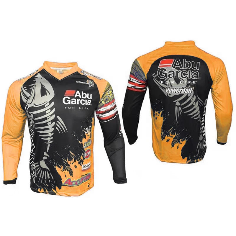 2026 Fishing Suit Summer Surf Long-sleeved Quick-drying Fish Head Casual Shirt Outdoor Running Mountain Bike Jersey