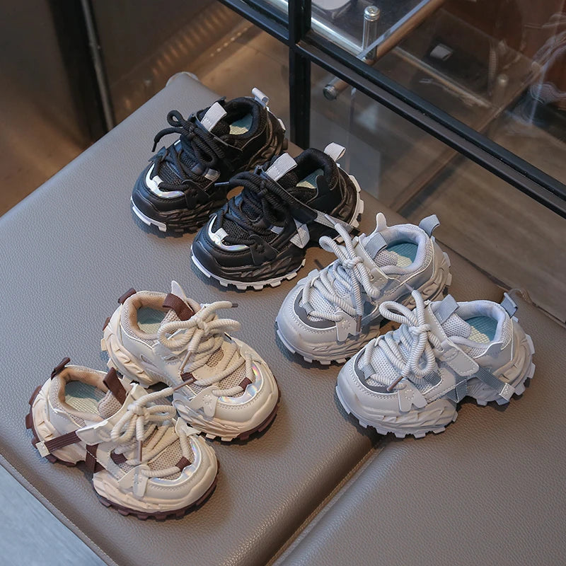 Children's Sports Shoes School New Girls Boys Causal Running Sneakers Non-slip Breathable Kids Fashion Basketball Shoes Platform