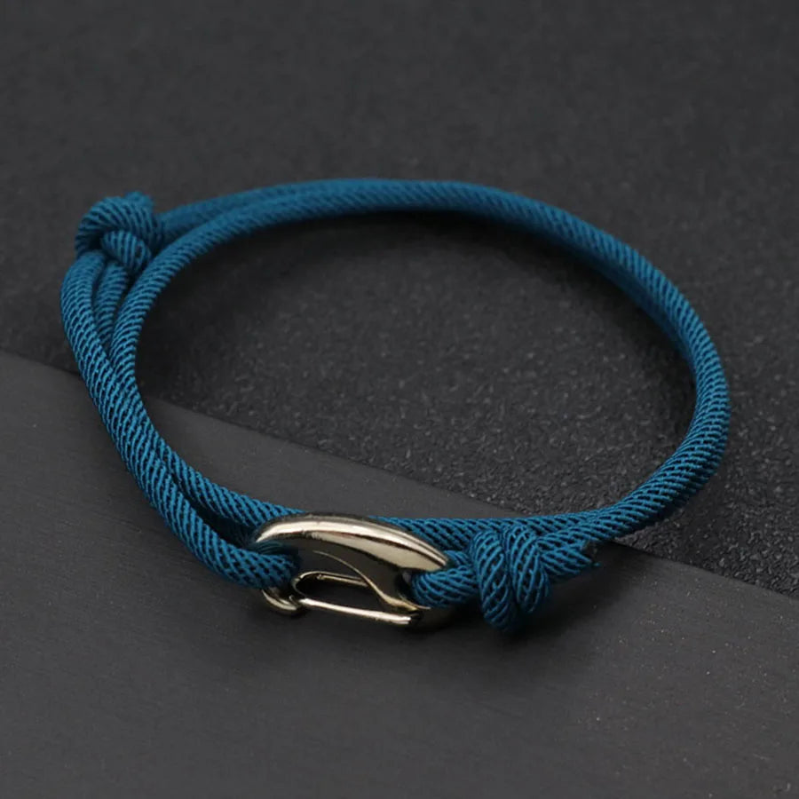 New Simple Style Double Layered Marine String Bracelet For Men Women Sliding Adjustable 3mm Thin Rope Nautical Braclet Pulseria
