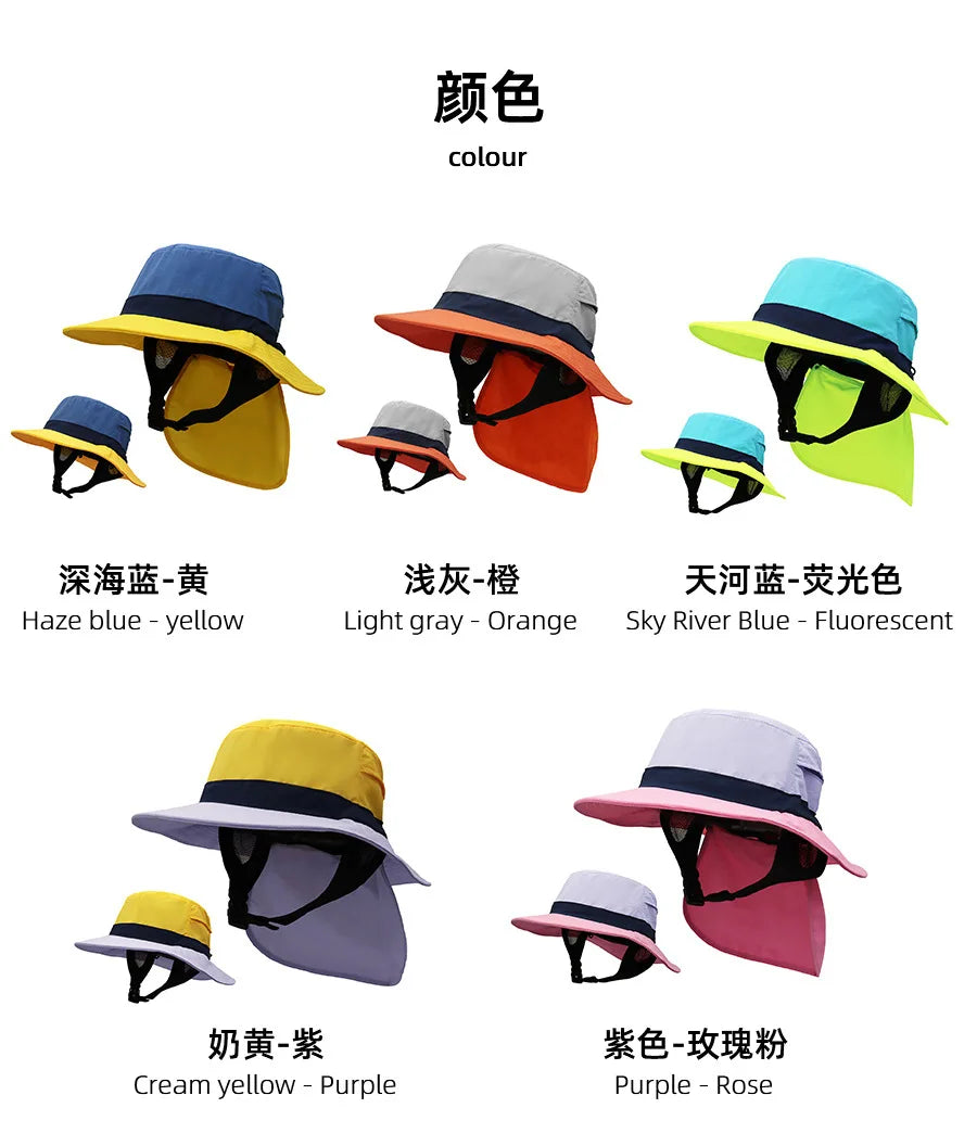 2025 Sunscreen Surfing Cap Women's Men's Wind-proof And UV-proof Sun Hat Summer Light And Breathable Outdoor Icap Fisherman Hat