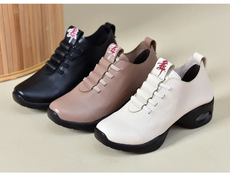 Dancing Shoes For Women Sports Feature Modern Dance Jazz Shoes Soft Outsole Breath Dance Shoes Female Waltz Sneakers