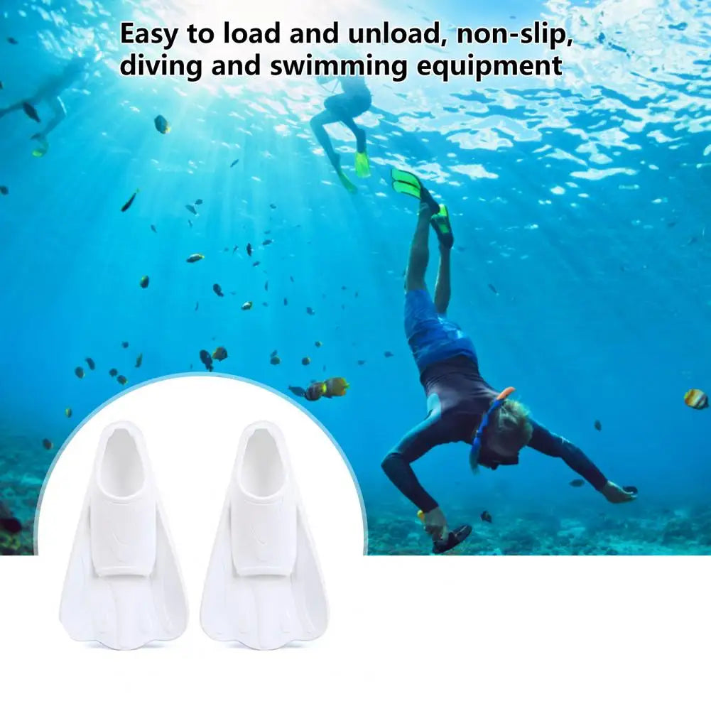 1 Pair Swim Fins Comfortable Non-slip Professional Auxiliary Training Silicone Short Swimming Training Flippers Water Sports