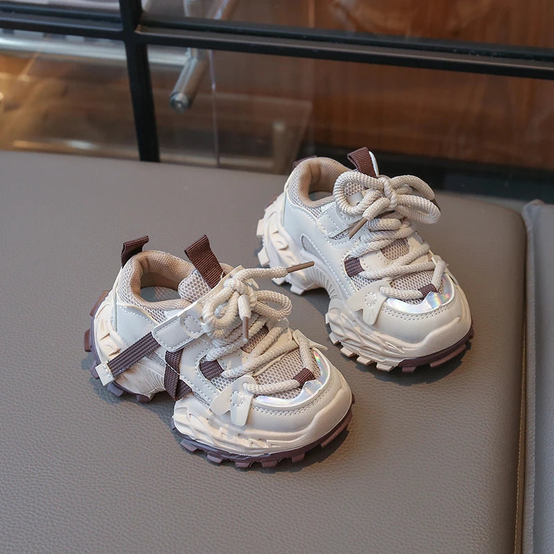 Children's Sports Shoes School New Girls Boys Causal Running Sneakers Non-slip Breathable Kids Fashion Basketball Shoes Platform