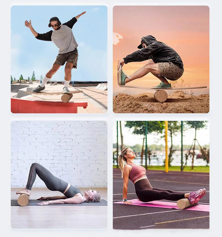 Maple Body Balance Board 78x30x1.5cm Home Indoor Land Surf Skate Surfboard Set Yoga Fitness Core Exercise Tools Pedal Sports